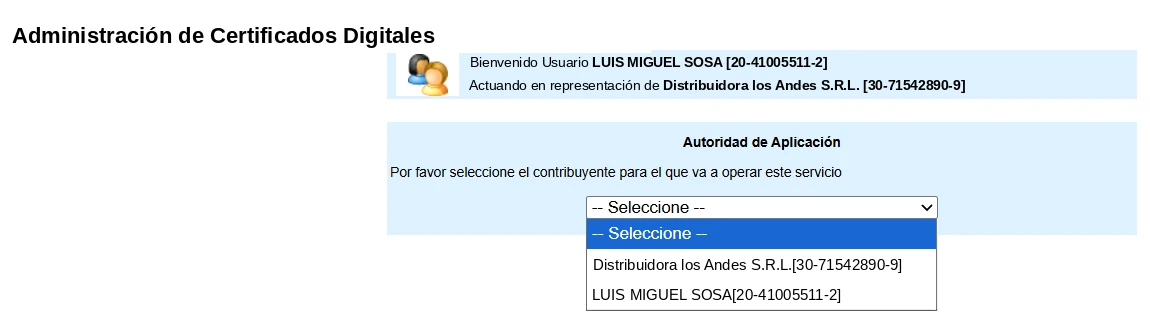 Autoridad de Aplicación: elegir la sociedad en Administración de Certificados Digitales